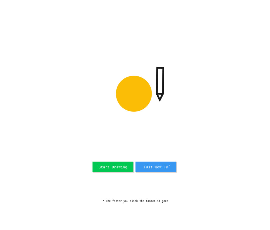 Imagem do logotipo do Autodraw, uma ferramenta de desenho online gratuita com designs feitos por artistas e IA. O logotipo é um círculo azul com uma linha branca no meio que forma um 