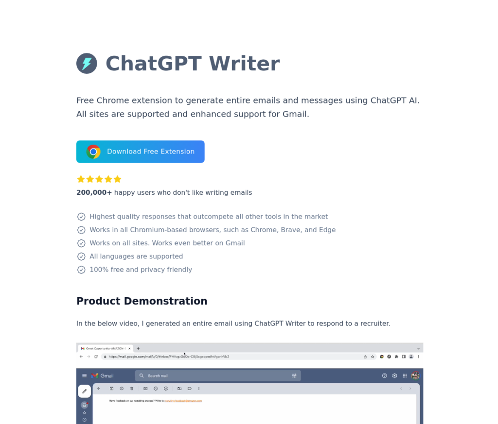 Chatgpt Writer Email Assistant