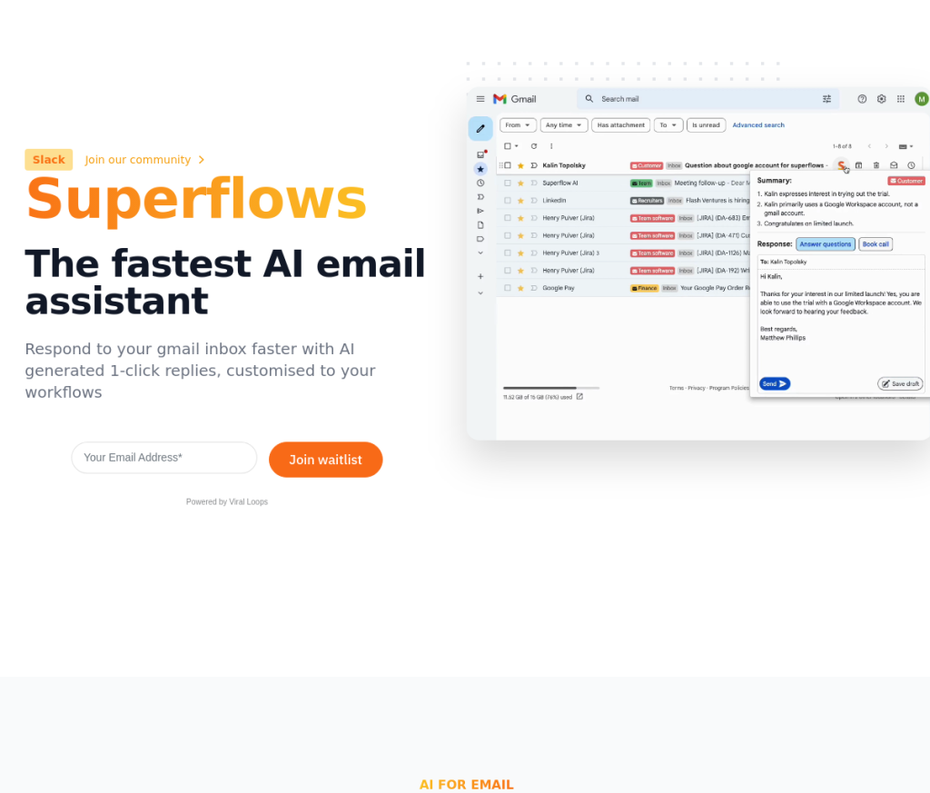 Superflows Email Assistant