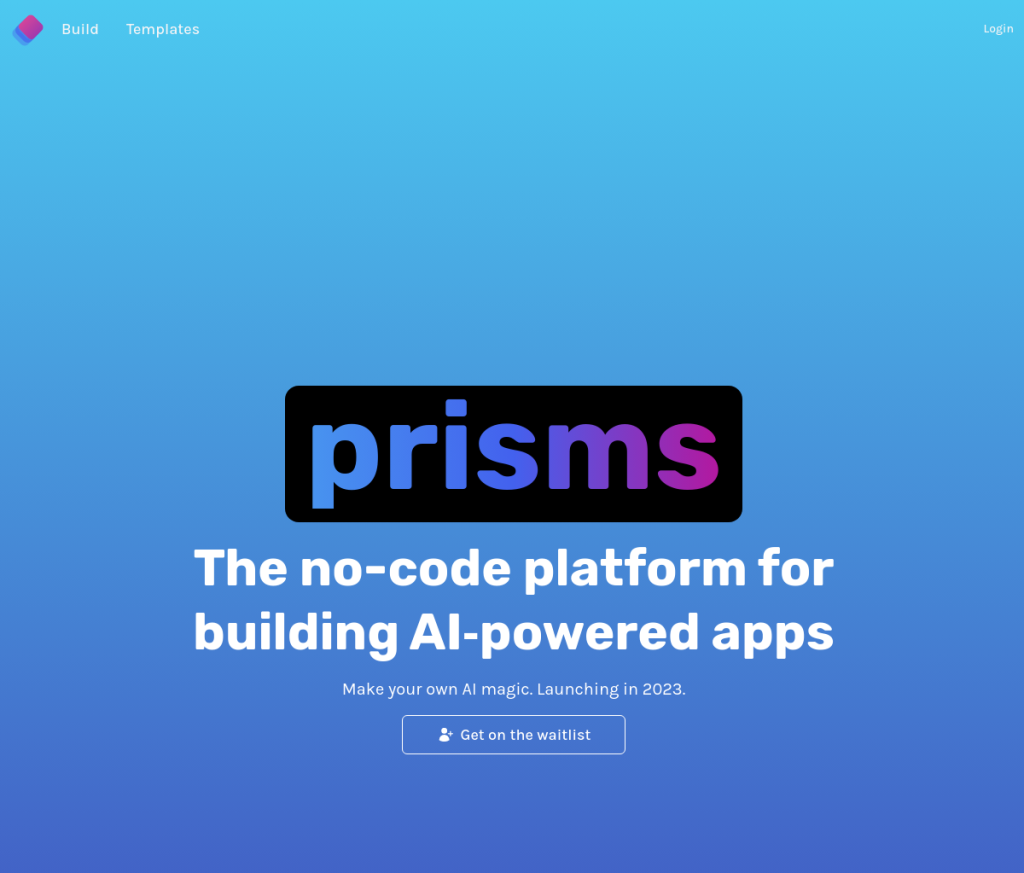 Prisms Ai Low-Code/No-Code