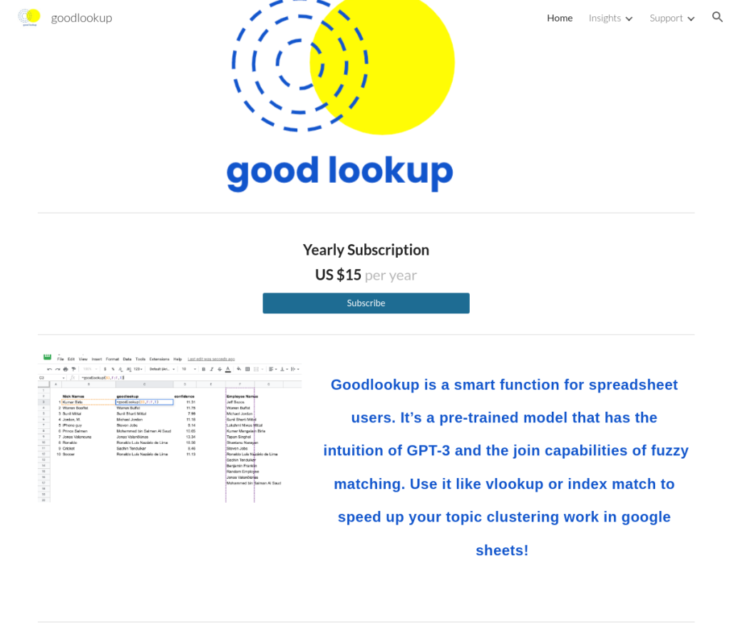Esta imagem mostra a interface da ferramenta de login Goodlookup, uma ferramenta de IA baseada em planilhas. A ferramenta fornece uma caixa de login com campos para inserir nome de usuário e senha, bem como botões para fazer login e redefinir a senha. A imagem também inclui um logotipo Goodlookup no canto superior esquerdo e uma mensagem de boas-vindas abaixo da caixa de login.