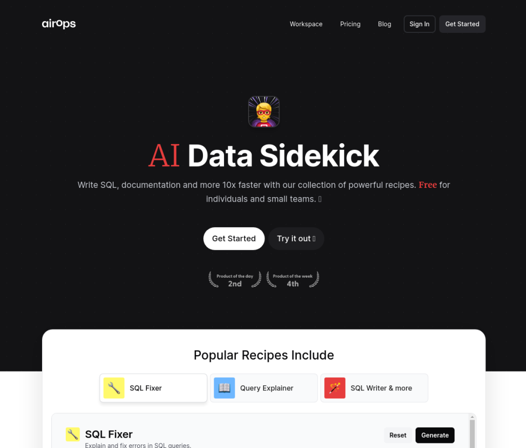 Descrição do Alt:Imagem do logotipo da ferramenta de login AI Data Sidekick. O logotipo é uma caixa azul escura com as letras 