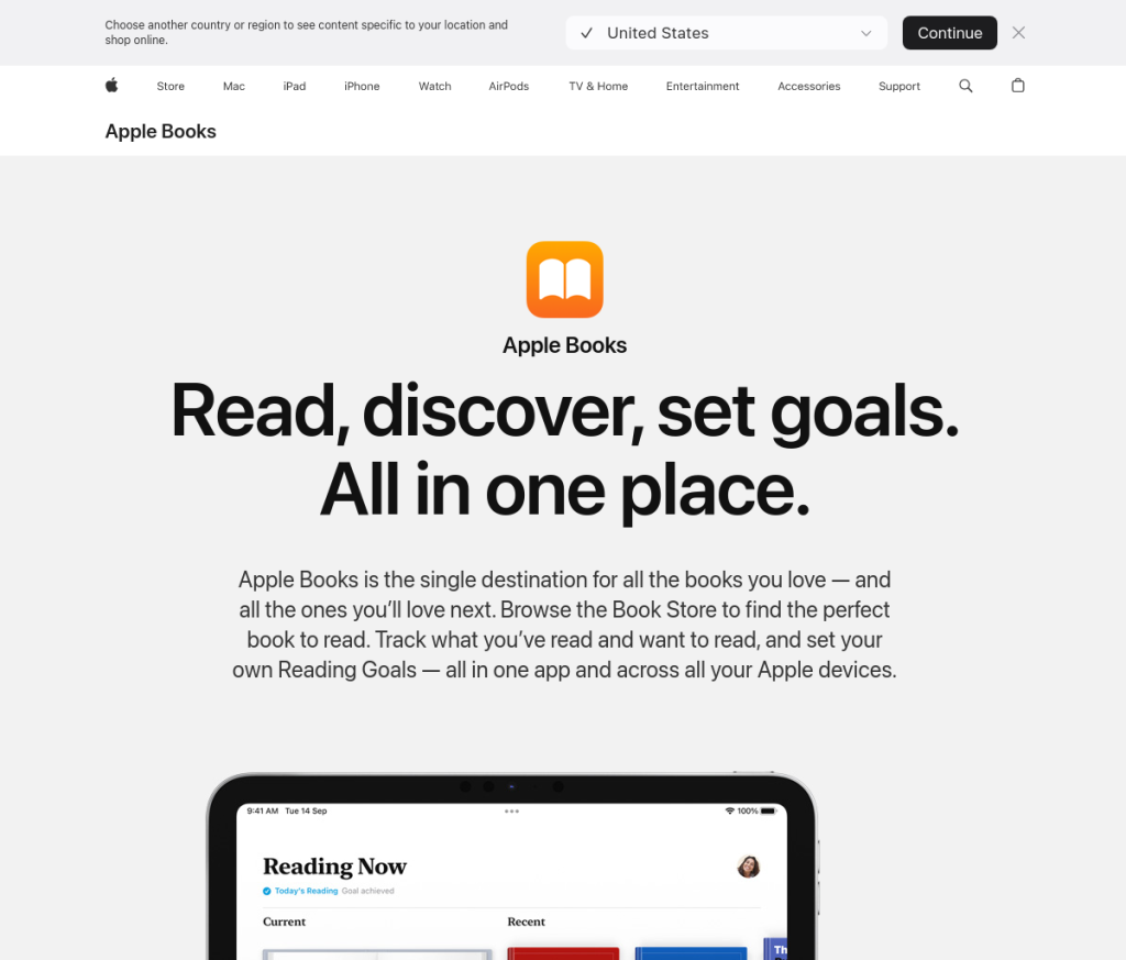 Imagem de um dispositivo móvel com o aplicativo Apple Books aberto. O aplicativo mostra uma tela de login com campos para inserir um ID Apple e uma senha. O texto "Entrar" está localizado abaixo dos campos.