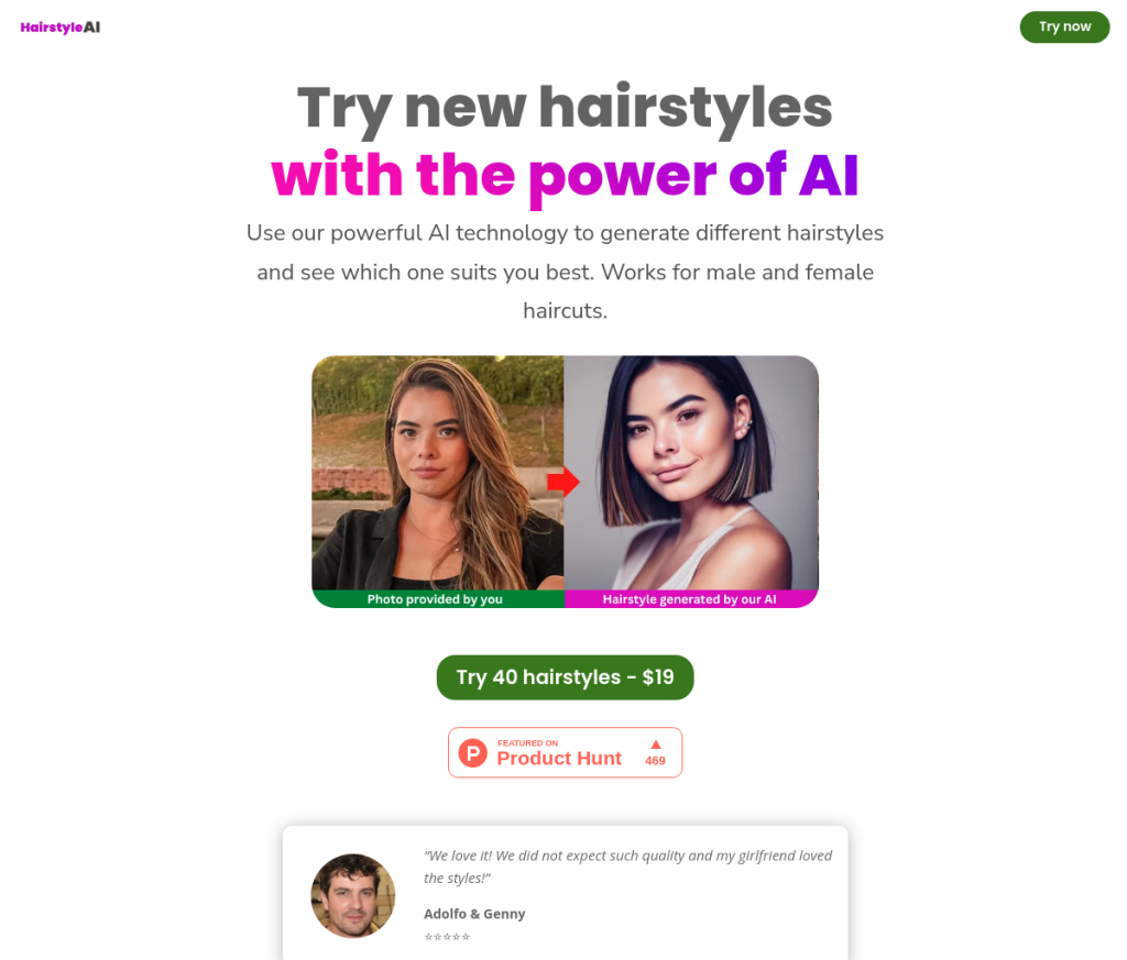Alt da imagem: Imagem de uma ferramenta de IA usada para gerar avatares com diferentes penteados. A ferramenta permite que os usuários personalizem avatares selecionando entre uma variedade de estilos de cabelo, cores e texturas.