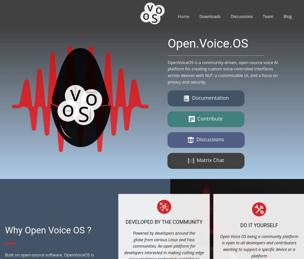 Uma imagem de uma tela de login com o logotipo OpenVoice no canto superior esquerdo. Abaixo do logotipo, há um campo de entrada para nome de usuário e senha, seguido por um botão 