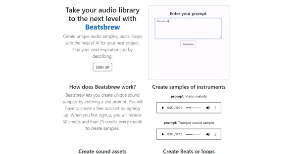 Uma captura de tela da tela de login do aplicativo Beatsbrew com caixas de entrada para nome de usuário e senha e um botão azul "Entrar".