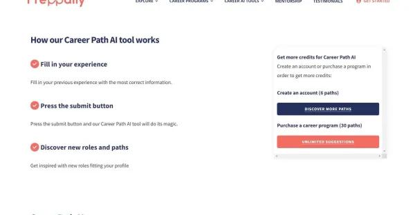 Imagem de uma página de login com os campos de nome de usuário e senha e os botões "Entrar" e "Esqueci minha senha". O logotipo do Career Path AI e Preppally é exibido na parte superior da página.