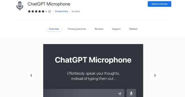 **Texto alternativo:**Captura de tela do site do ChatGPT mostrando o microfone no canto inferior direito. O microfone está realçado em azul e o texto "Login" está acima dele.