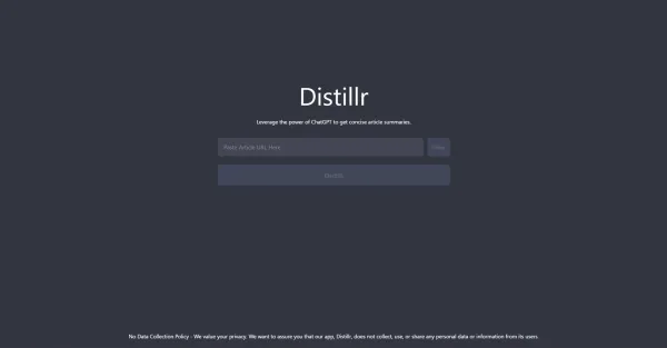 Imagem de uma tela de login do Distillr com campos de entrada para e-mail e senha. O botão "Entrar" está abaixo dos campos de entrada.
