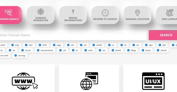 Imagem de uma página de login para DomainTools, um site para informações sobre domínios da internet. A página mostra um campo de texto para o nome de usuário, um campo de texto para a senha e um botão para fazer o login.