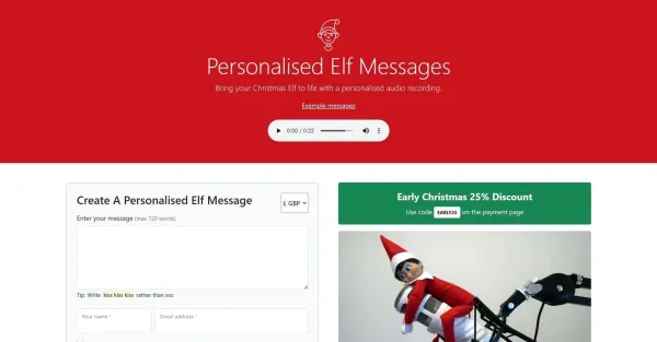 Imagem da tela de login do Elf Messages. O logotipo do aplicativo aparece na parte superior da tela, seguido por um campo para inserir um nome de usuário e uma senha. Abaixo do campo de senha, há um botão azul "Entrar".