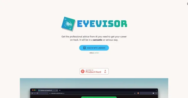 Imagem de uma tela de login do EyeVisor. A tela mostra uma caixa de texto "Nome de usuário" e uma caixa de texto "Senha". Há também um botão "Entrar" e um botão "Esqueci minha senha".