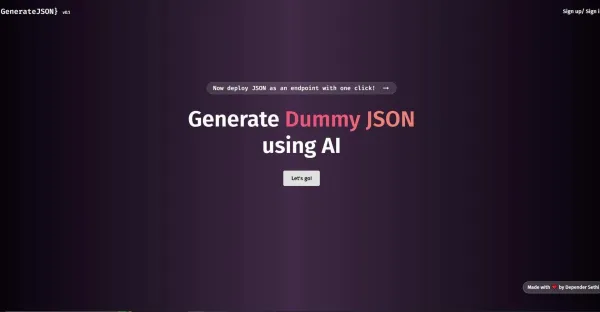 **Descrição do Alt:**Uma captura de tela do site Generate JSON. A interface exibe um campo de entrada de texto para colar dados JSON e um botão "Gerar JSON". Ao lado do campo de entrada, há uma guia "Opções" que permite aos usuários especificar opções de formatação e outras configurações.
