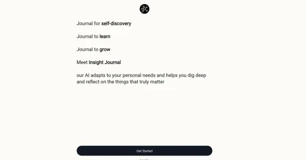 Imagem de uma tela de login com os campos "Nome de usuário" e "Senha". O Insight Journal é um diário digital que ajuda os usuários a rastrear pensamentos, emoções e objetivos.