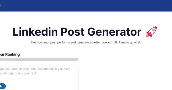 LinkedIn Post Generator LinkedIn Post Generator