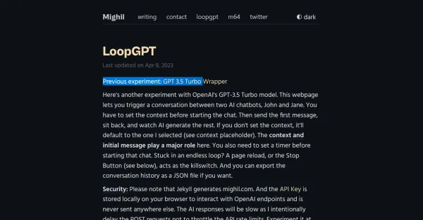 LoopGPT LoopGPT