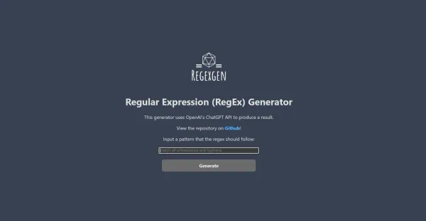RegEx Generator RegEx Generator