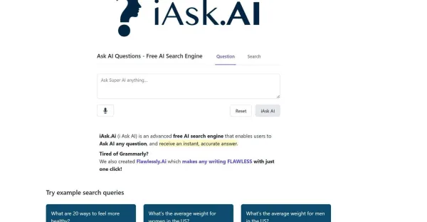 **Texto alternativo:**Página de login do iAsk AI. O logotipo do iAsk AI é exibido no canto superior esquerdo, seguido por um formulário de login com campos para e-mail, senha e um botão "Entrar". Abaixo do formulário há links para criar uma nova conta e redefinir a senha.